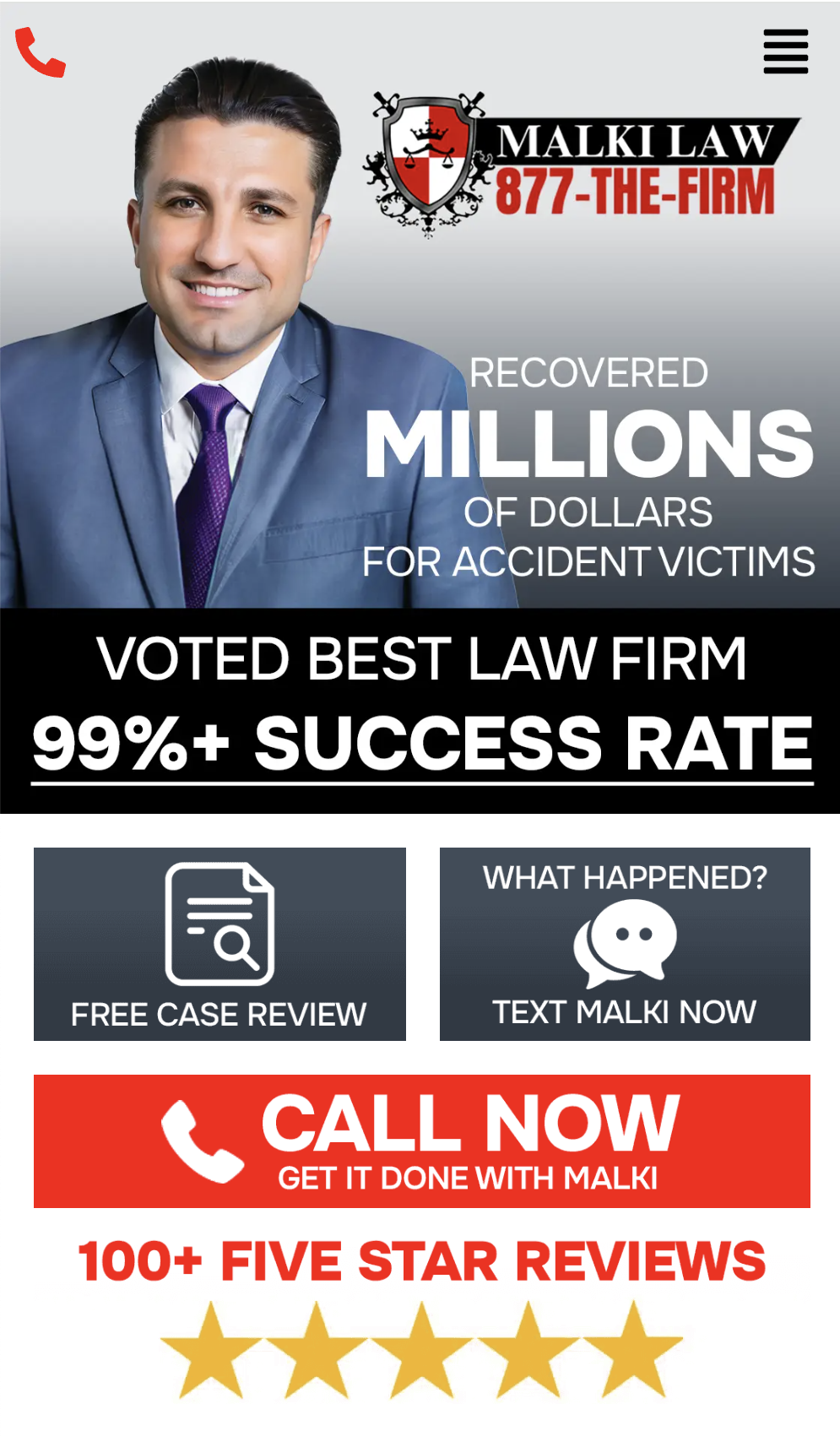 Malki Law Offices Website